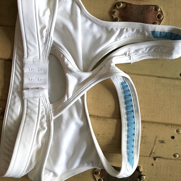 CHAMPION SPORTS BRA HIGH IMPACT SPORTS BRA TOP DOUBLE DRY WHITE S - Picture 3 of 6